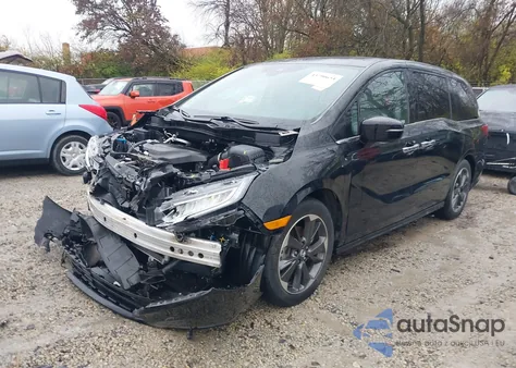 2022 Honda Odyssey Elite из США, поврежденный, VIN 5FNRL6H95NB039566